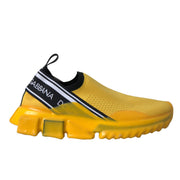 Dolce & Gabbana Yellow Sorrento Slip On Sneakers Women Shoes