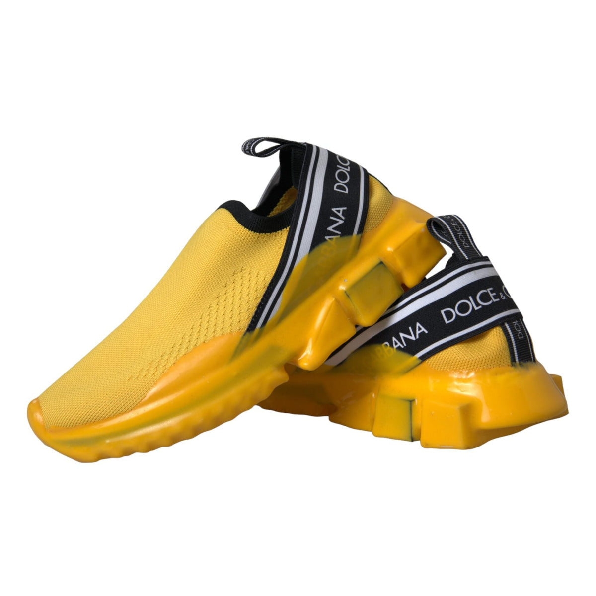 Dolce & Gabbana Yellow Sorrento Slip On Sneakers Women Shoes