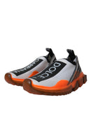 Dolce & Gabbana Black White Orange Slip On Sorrento Sneakers