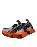Dolce & Gabbana Black White Orange Slip On Sorrento Sneakers