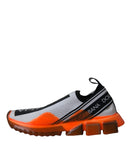 Dolce & Gabbana Black White Orange Slip On Sorrento Sneakers