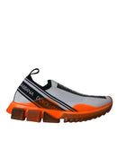 Dolce & Gabbana Black White Orange Slip On Sorrento Sneakers