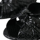 Dolce & Gabbana Black Exotic Leather Heels