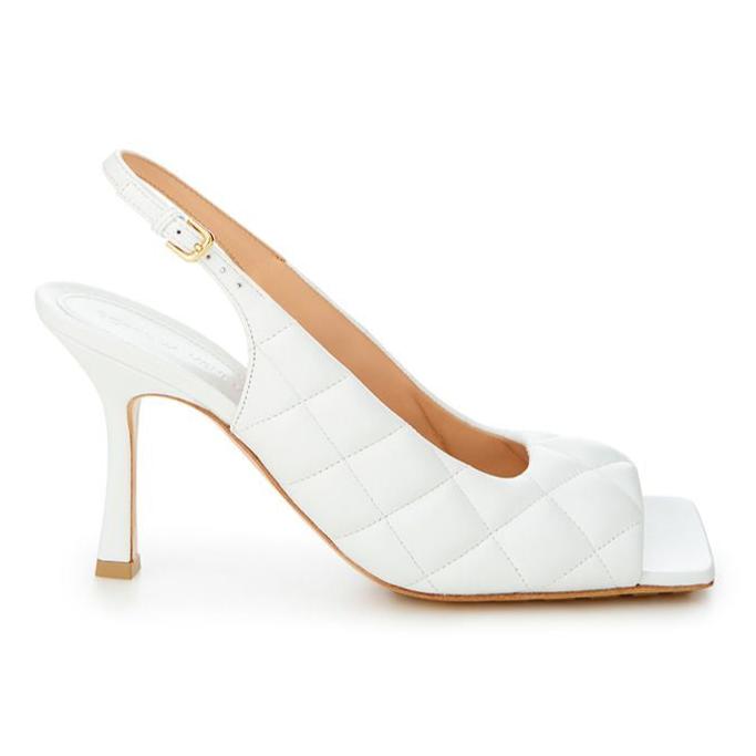 Bottega Veneta White Leather Sandal