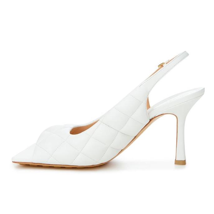 Bottega Veneta White Leather Sandal