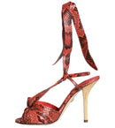 Dolce & Gabbana Coral Python Leather Heels