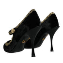 Dolce & Gabbana Black Mary Janes Velvet Pumps