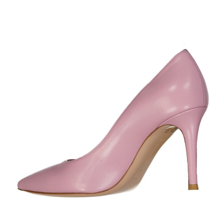 Gianvito Rossi 85 Pink Blush Leather Pumps