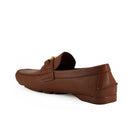 Versace Medusa-Embossed Brown Leather Loafers
