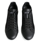 Dolce & Gabbana Black Leather Portofino Sneakers