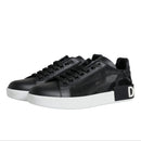 Dolce & Gabbana Black Leather Portofino Sneakers