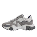Versace Grey Leather Neoprene Chunky Squalo Sneakers