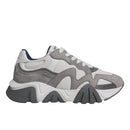 Versace Grey Leather Neoprene Chunky Squalo Sneakers