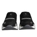 Versace Black Leather Neoprene Chunky Low Top Sneakers
