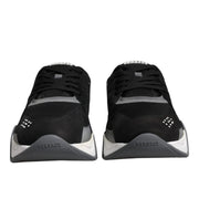 Versace Black Leather Chunky Low Top Sneakers