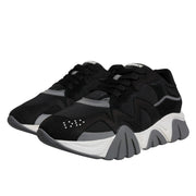 Versace Black Leather Chunky Low Top Sneakers