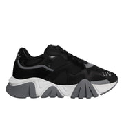 Versace Black Leather Chunky Low Top Sneakers