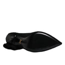 Dolce & Gabbana Black Stiletto Booties with Rose Detail