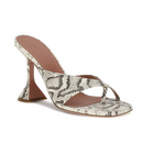 Amina Muaddi Python-patterned Shiona Sandals