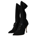Dolce & Gabbana Black Stiletto Mid Calf Boots