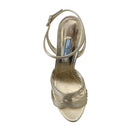 Prada Elegant Gold Stiletto Sandals