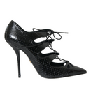 Dolce & Gabbana Black Python Leather Mary Jane Pumps Shoes