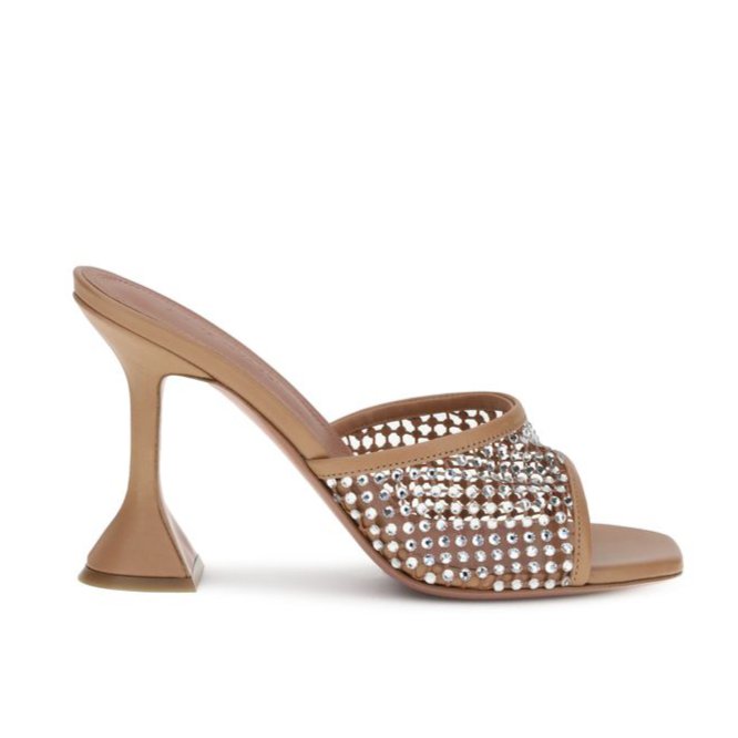 Amina Muaddi Lupita Crystal Sandals
