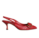 Dolce & Gabbana Red Devotion Leather Heels