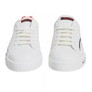 Dolce & Gabbana White Red Portofino Low Top Sneakers Shoes