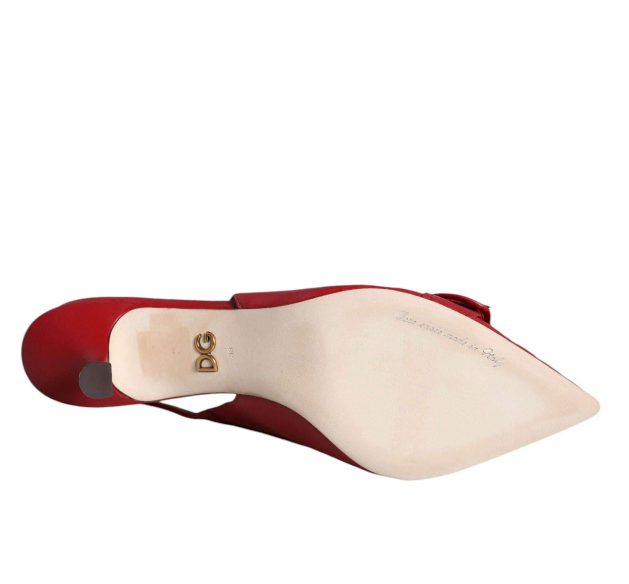 Dolce & Gabbana Red Devotion Leather Heels