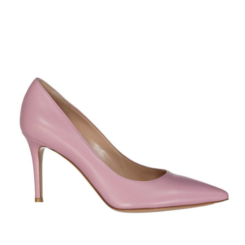 Gianvito Rossi 85 Pink Blush Leather Pumps