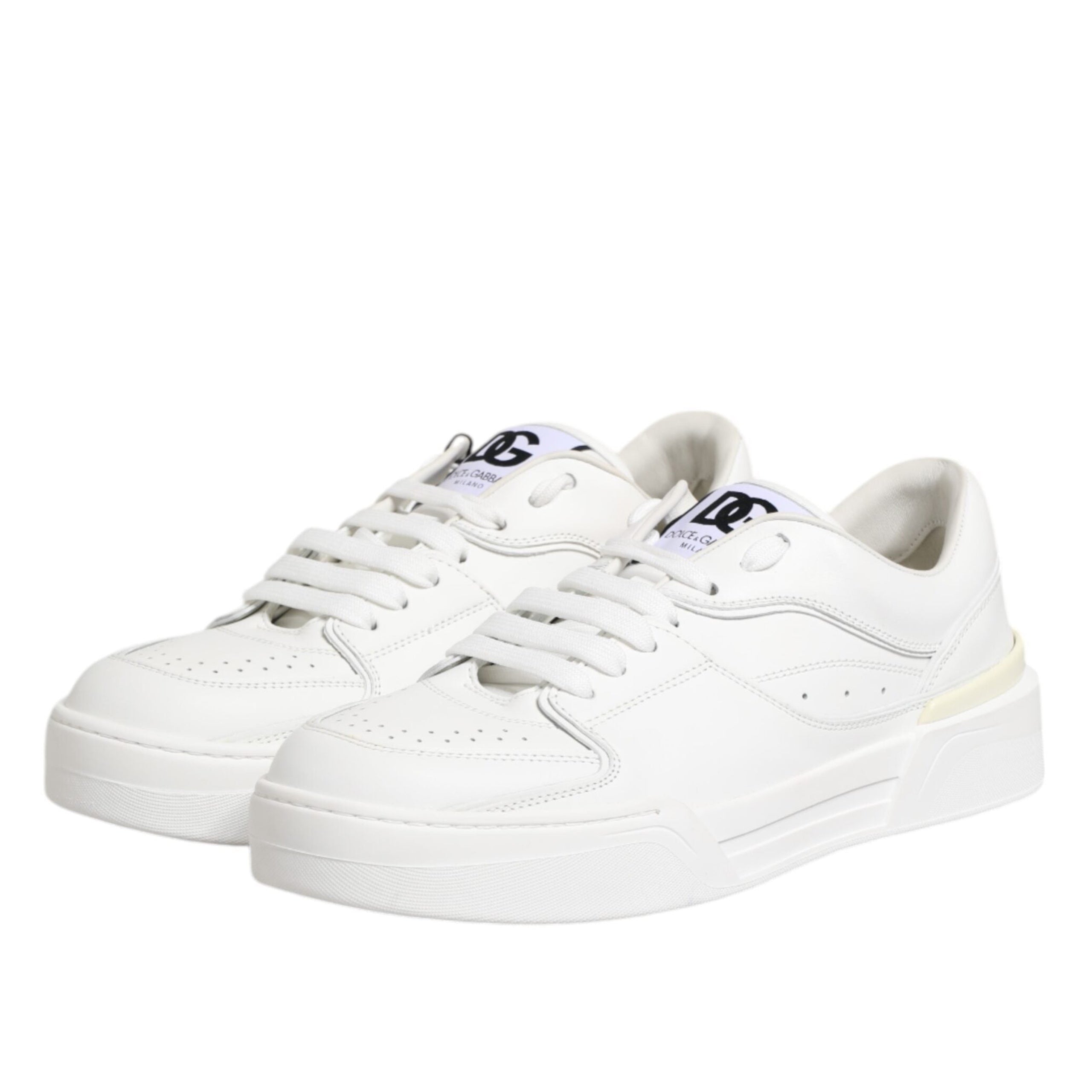 Dolce & Gabbana White Miami Leather Sneakers