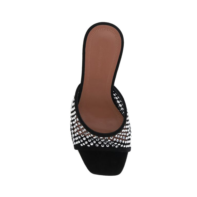Amina Muaddi Lupita Crystal Sandals