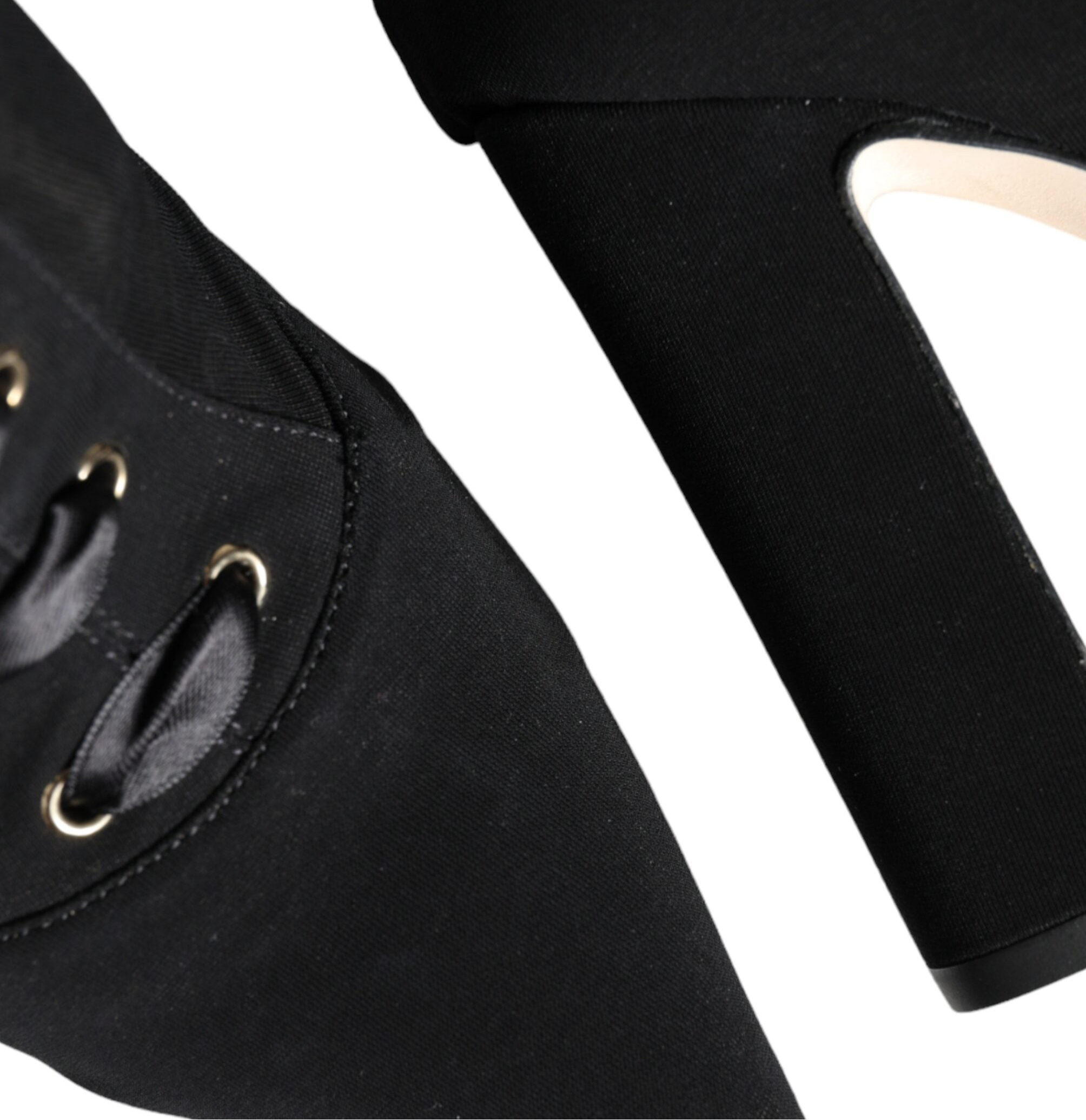 Dolce & Gabbana Black Jersey Stretch Ankle Booties Shoes