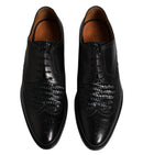 Dolce & Gabbana Black Derby Wingtip Formal Shoes