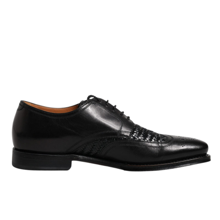 Dolce & Gabbana Black Derby Wingtip Brogue Shoes