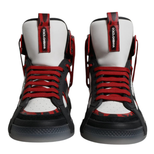 Dolce & Gabbana Multicolor Leather High Top Sneakers Shoes