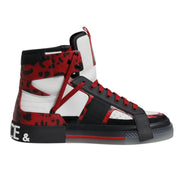 Dolce & Gabbana Multicolor Leather High Top Sneakers Shoes