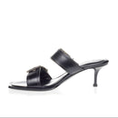 Alexander McQueen Timeless Black Leather Sandals