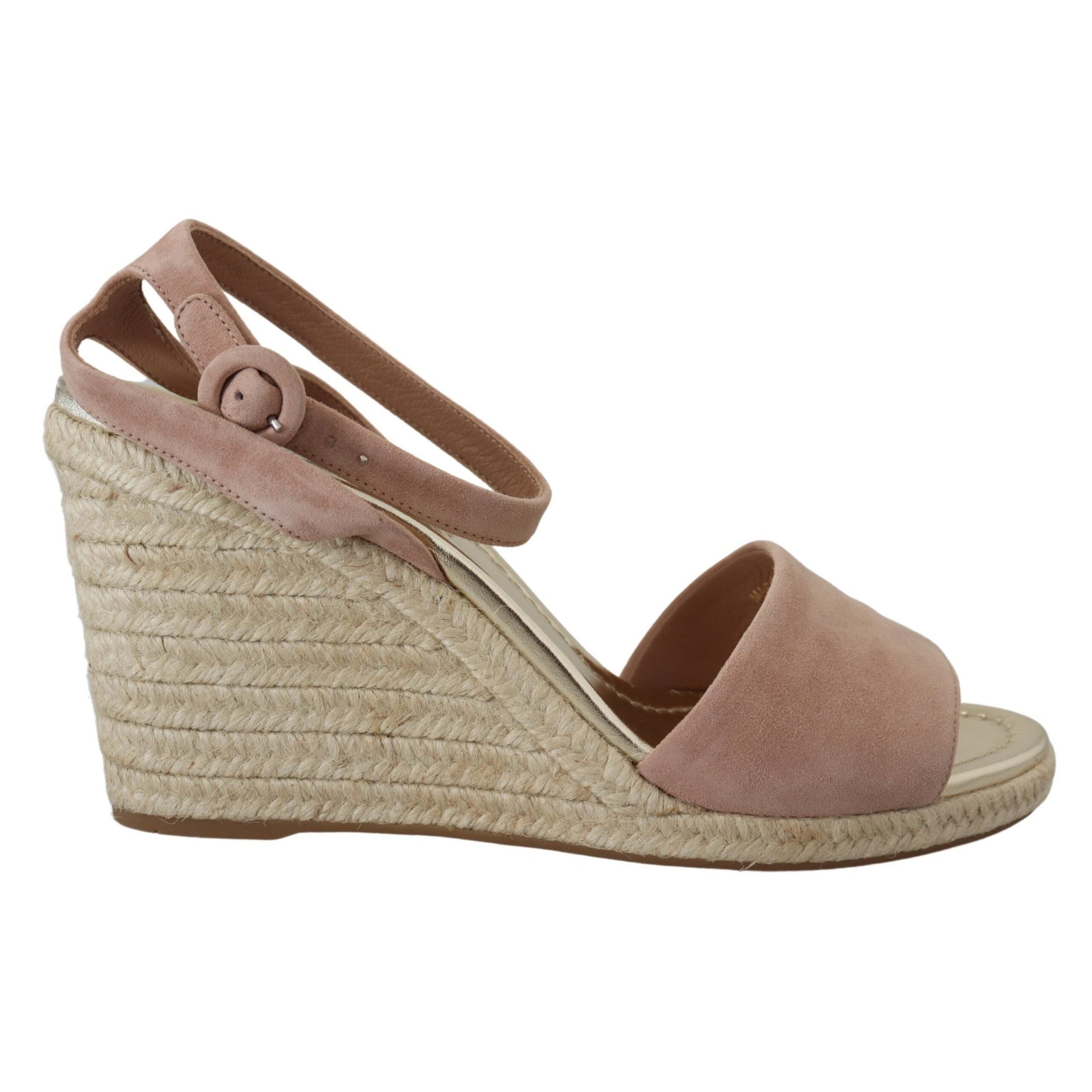 Prada Beige Suede Strap Wedges
