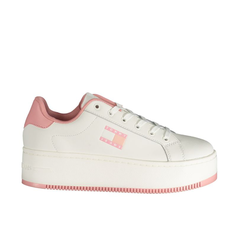 Tommy Hilfiger White & Pink Detailed Sneakers