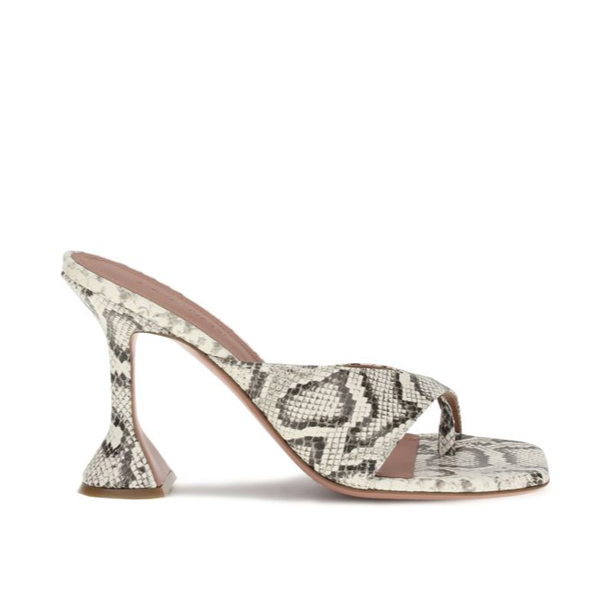 Amina Muaddi Python-patterned Shiona Sandals