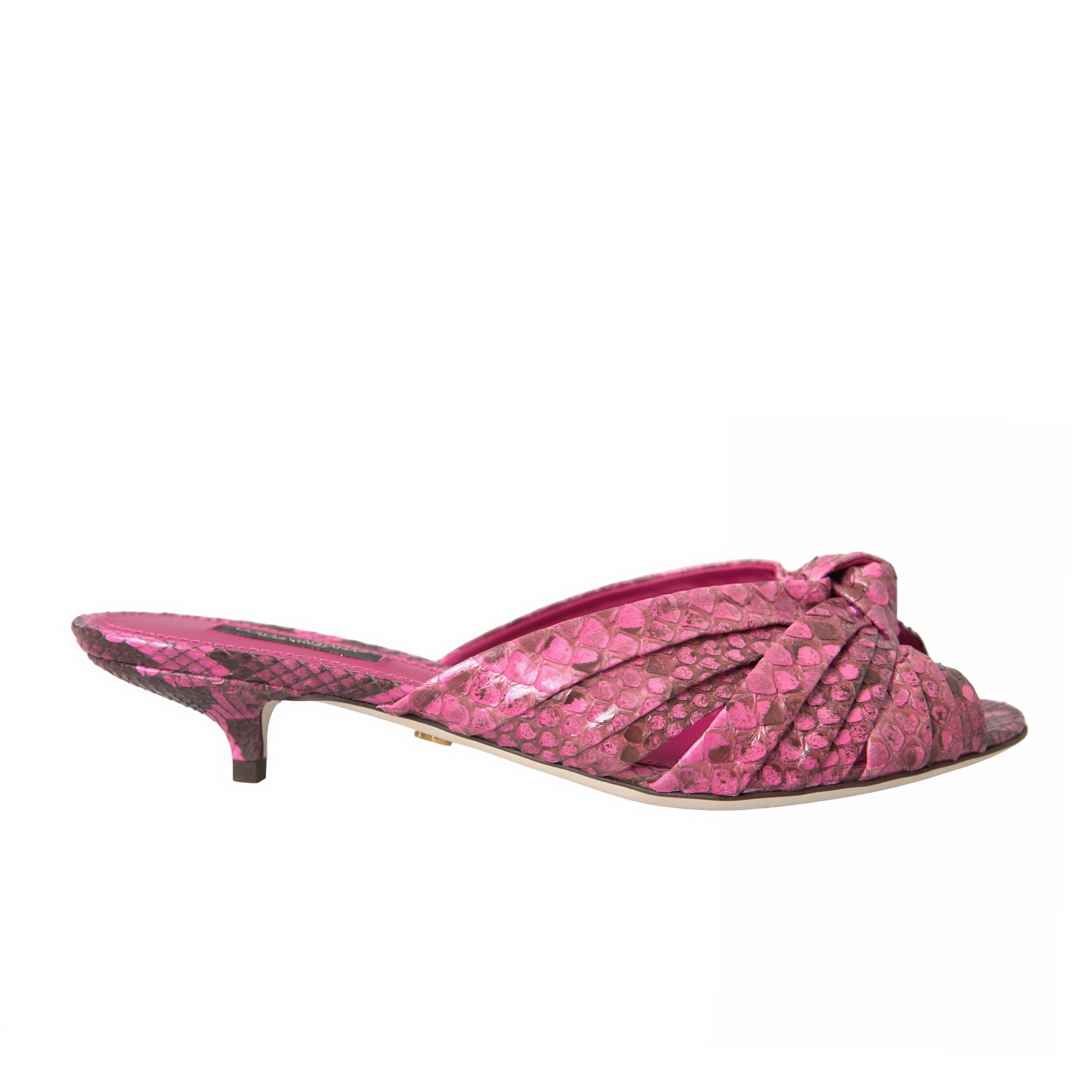 Dolce & Gabbana Pink Exotic Python Kitten Heels