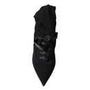 Dolce & Gabbana Black Stiletto Mid Calf Boots