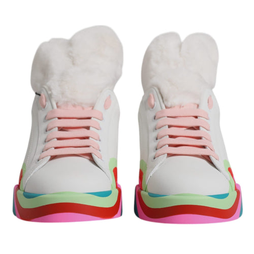 Dolce & Gabbana Multicolor Low Top Trainers Sneakers Shoes