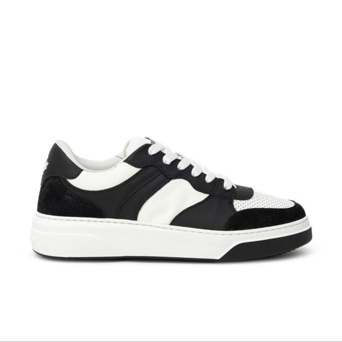 Dsquared² Black And White Leather Sneaker