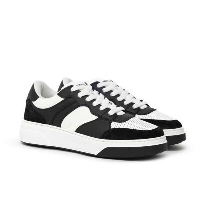 Dsquared² Black And White Leather Sneaker