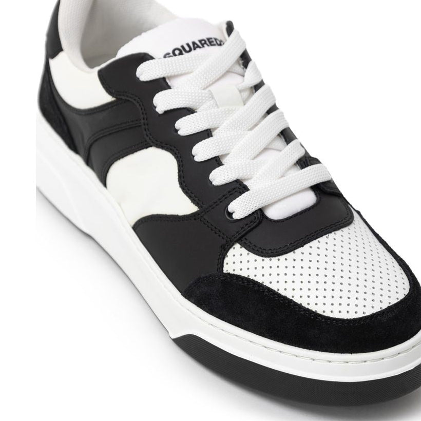 Dsquared² Black And White Leather Sneaker