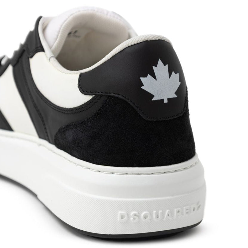 Dsquared² Black And White Leather Sneaker