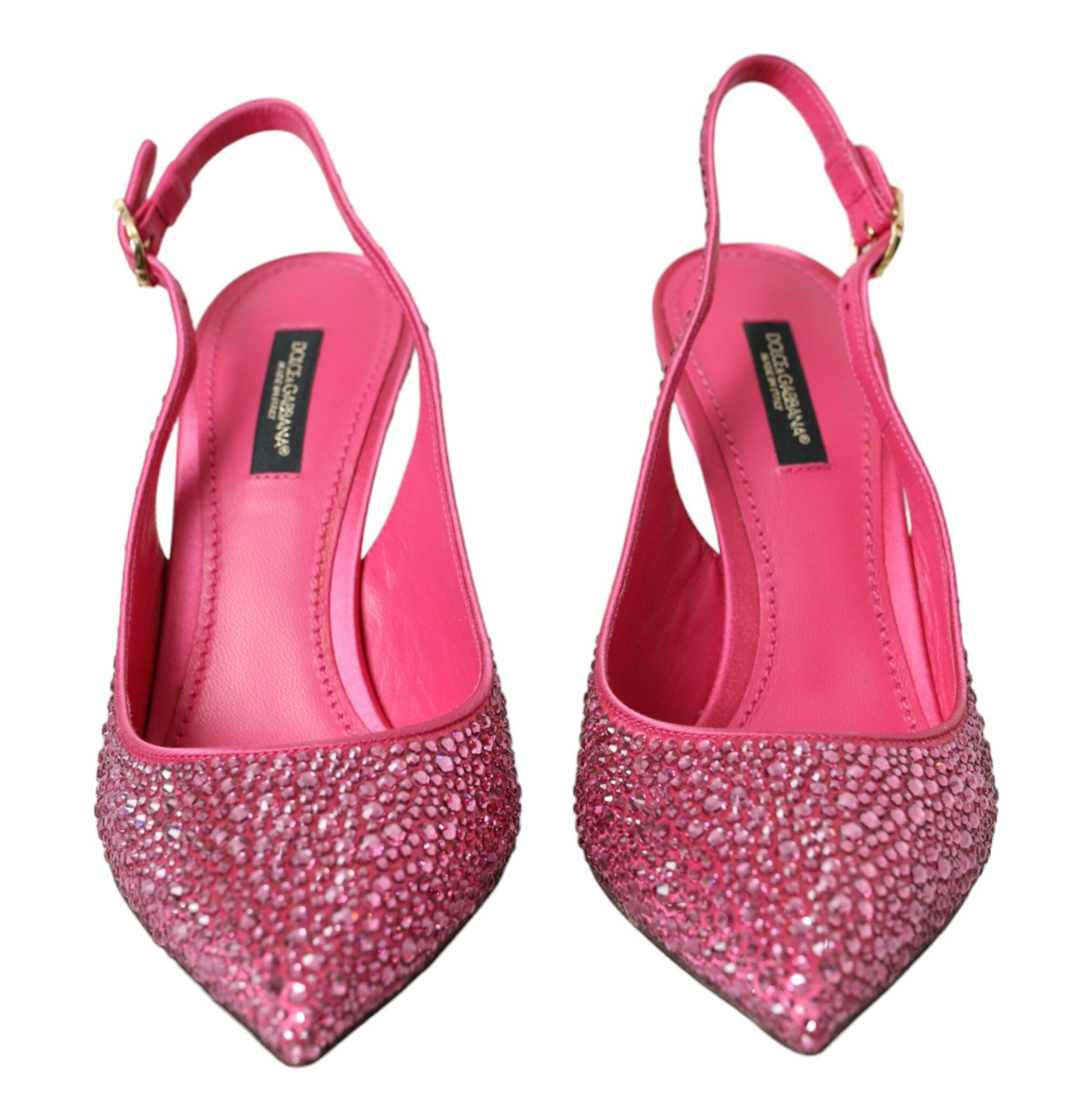 Dolce & Gabbana Pink Slingbacks Crystal Pumps